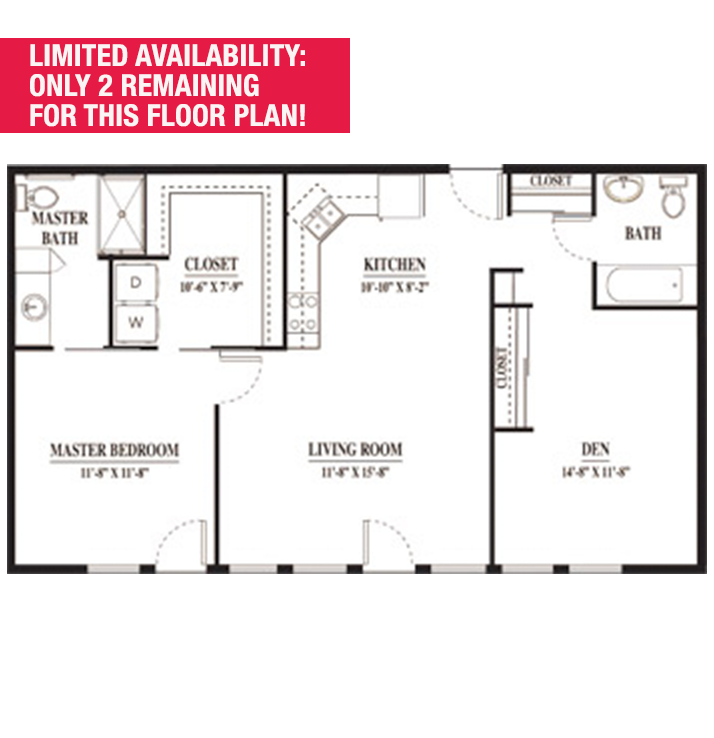 only 2 Dogwood Apartment Floor Plans remaining