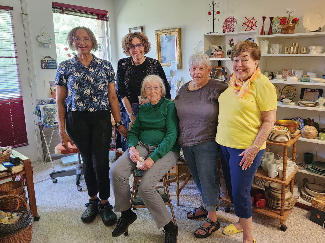 Judy Farquhar and Elephant Shop Volunteers